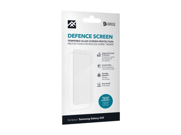 iFrogz Defence - Skjermbeskyttelse for mobiltelefon - glass - krystallklar - for Samsung Galaxy S25