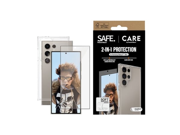 CARE by PanzerGlass X-Ray - Baksidedeksel for mobiltelefon - 2-i-1 - 100 % resirkulert termoplastisk polyuretan (TPU), polyethlen-tereftalat (PET) ...
