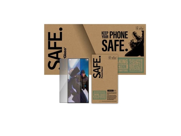 PanzerGlass SAFE. av ® Personvern Skjermbeskyttelse Samsung Galaxy S 2025 Ultra | Ultra Wide Fit