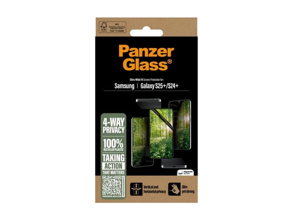 PanzerGlass ® ECO MATRIX 4-way Privacy Screen Protector Samsung Galaxy S25+ | S24+ | Ultra-Wide Fit, Samsung, Samsung - Galaxy S25+, Samsung - Gala...