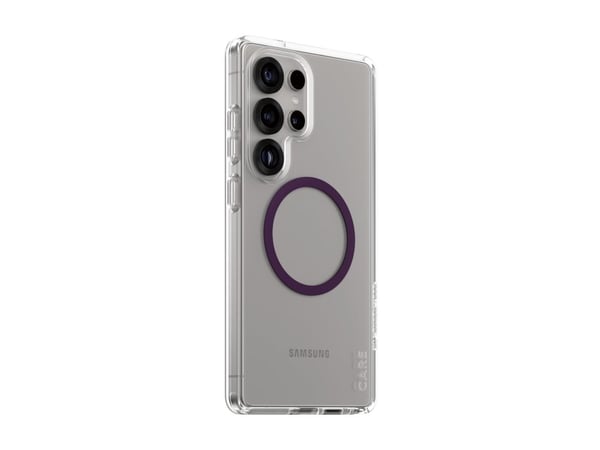CARE by PanzerGlass Urban Combat - Baksidedeksel for mobiltelefon - termoplast-polyuretan (TPU), polykarbonat - gjennomsiktig, plommepurpur - for S...