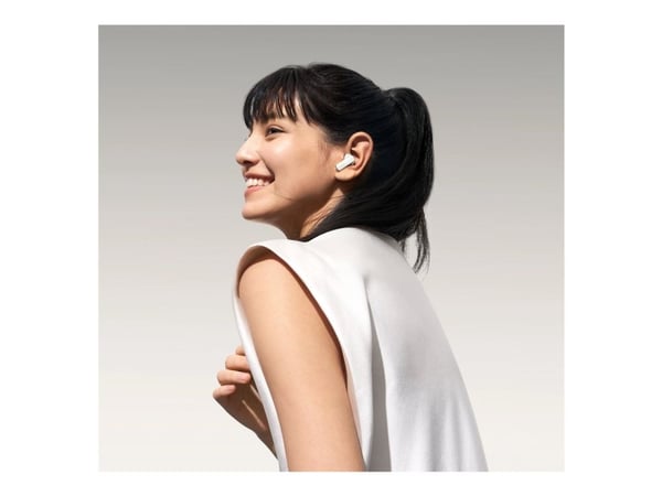 Huawei FreeBuds Pro 4 - True wireless-hodetelefoner med mikrofon - i øret - Bluetooth - aktiv støydemping - hvit
