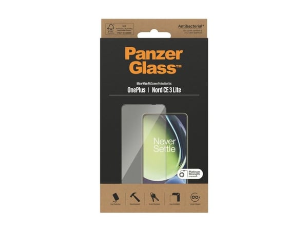 Panzer Glass PanzerGlass™ skjermbeskytter for OnePlus Nord CE 3 Lite | Ekstremt bred applikasjon