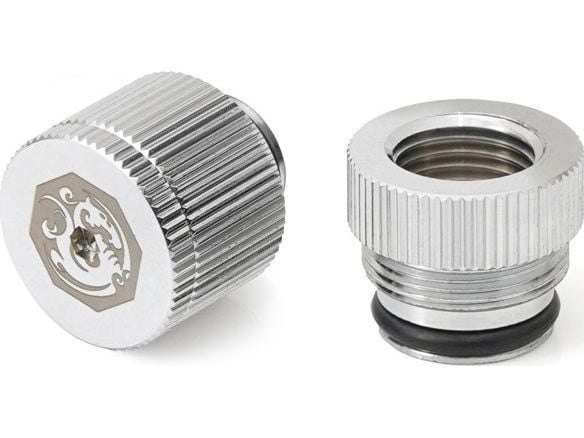 Bitspower Touchaqua vannuttak G1/4" hunn gjenger – 2-pak, sølv