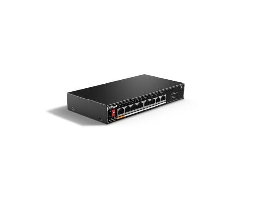 Dahua Technology PoE SF1008LP, Hallitsematon, L2, Fast Ethernet (10/100), Täysin kaksipuolinen, Power over Ethernet -tuki, Seinäkiinnitteinen
