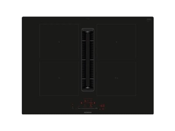 Siemens iQ500 ED711HQ26E - Induksjonskomfyrtopp - 4 plater - Nisje - bredde: 56 cm - dybde: 49 cm - Klasse B - uten ramme - svart med fallvindeksos...