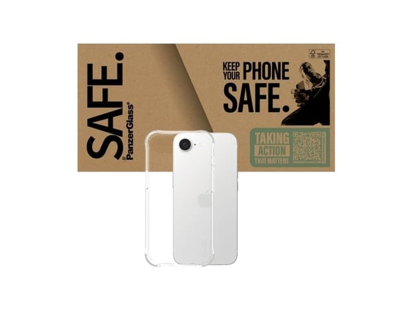 SAFE. by PanzerGlass - Baksidedeksel for mobiltelefon - termoplast-polyuretan (TPU) - for Apple iPhone 16e