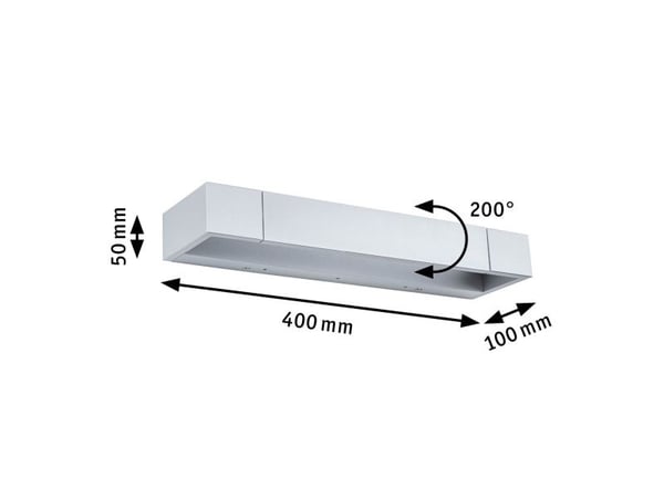 Paulmann PLM 71206, Rektangel, IP44, Aluminium