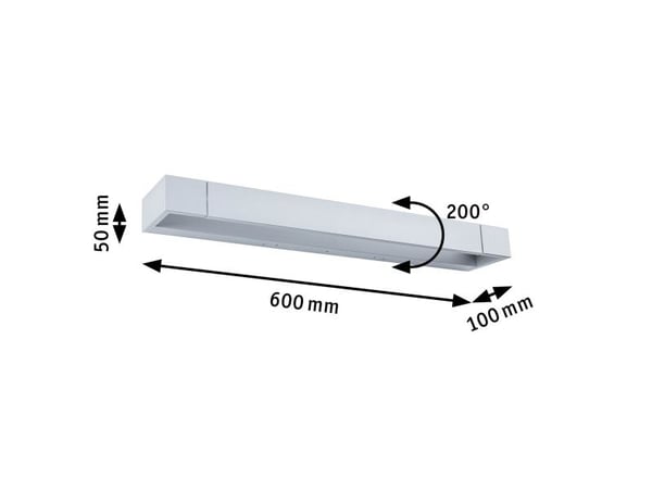 Paulmann PLM 71207, Rektangel, IP44, Aluminium