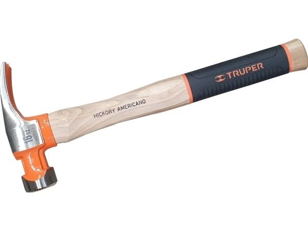Klubbe-/spiker-/trekkhammer med treskaft og sklisikker rem 450g Truper®