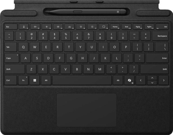 Microsoft Surface Pro Keyboard - Tastatur - med styrepute, akselerometer, lagrings- og ladebakke for Surface Slim Pen 2 - QWERTY - Nordisk - svart ...