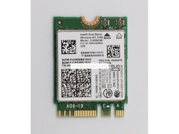 Intel Dual Band Wireless-AC 3160 - Nettverksadapter - M.2 Card - Bluetooth 2.1 EDR, Bluetooth 2.1, Bluetooth 3.0 HS, Bluetooth 3.0, Bluetooth 4.0, ...