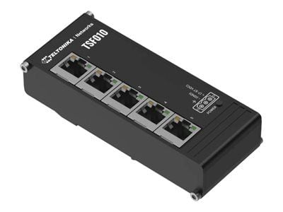 Teltonika TSF010 - Switch - ohanterad - 5 x 10/100 - DIN-skenmonterbar