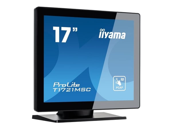 iiyama ProLite T1721MSC-B2 - LED-skjerm - 17" - berøringsskjerm - 1280 x 1024 SXGA @ 75 Hz - TN - 250 cd/m² - 1000:1 - 5 ms - HDMI, VGA - høyttaler...