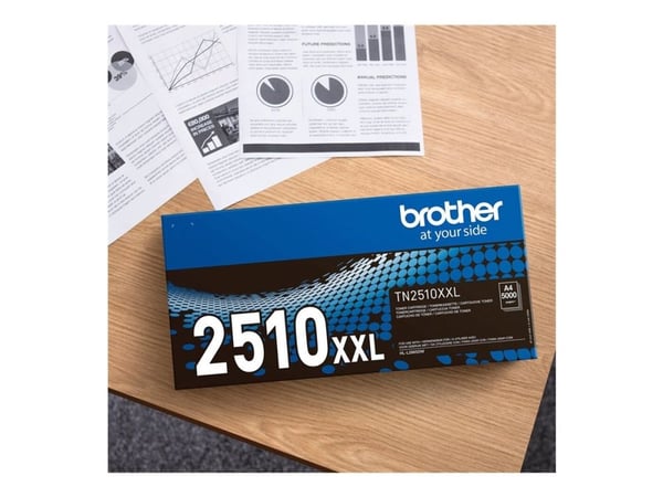 Brother TN-2510XL - Super High Capacity - svart - original - box - tonerkassett - för Brother DCP-L2620, L2627, L2660, HL-L2400, L2445, L2447, MFC-...