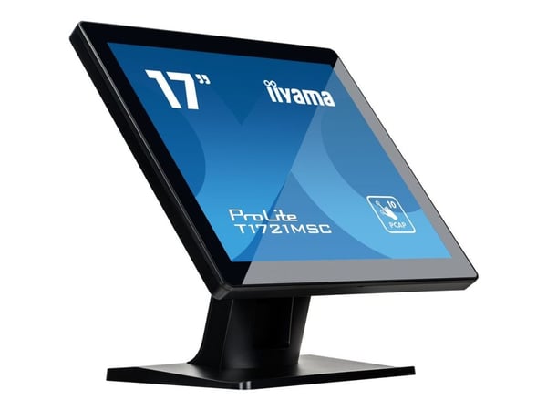 iiyama ProLite T1721MSC-B2 - LED-skjerm - 17" - berøringsskjerm - 1280 x 1024 SXGA @ 75 Hz - TN - 250 cd/m² - 1000:1 - 5 ms - HDMI, VGA - høyttaler...