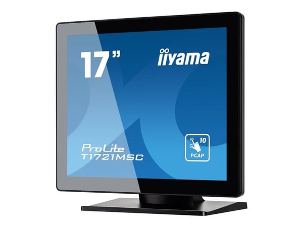 iiyama ProLite T1721MSC-B2 - LED-skärm - 17" - pekskärm - 1280 x 1024 SXGA @ 75 Hz - TN - 250 cd/m² - 1000:1 - 5 ms - HDMI, VGA - högtalare - svart...