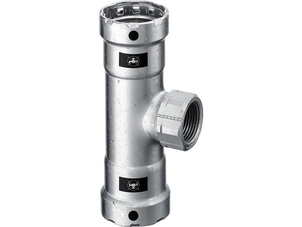 Viega T-stykke 1 x 3/4 x 1 stål/galvanisert rørkobling