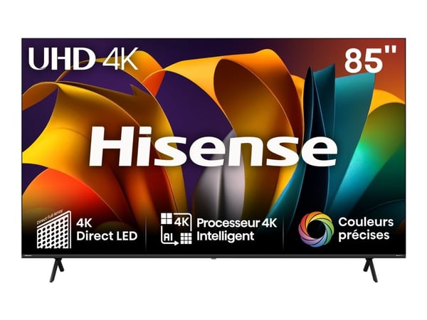 Hisense 85A6N - 85" Diagonalklasse A6N Series LED-bakgrunnsbelyst LCD TV - Smart TV - VIDAA - 4K UHD (2160p) 3840 x 2160 - HDR - Direct LED - svart