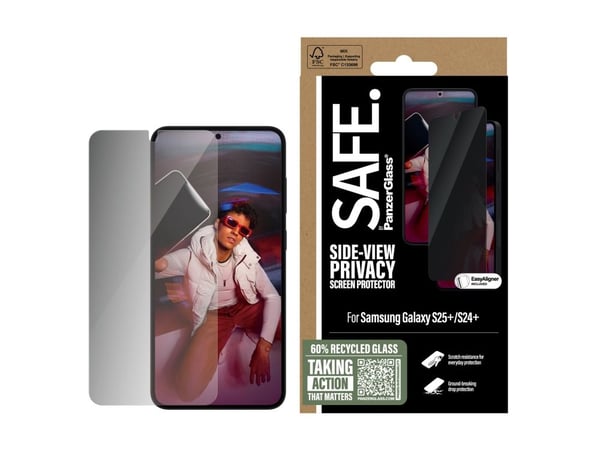 PanzerGlass SAFE. by ® Privacy Screen Protector Samsung Galaxy S25+ | S24+ | Ultra-Wide Fit w. EasyAligner, Samsung, Samsung - Galaxy S25+, Samsung...