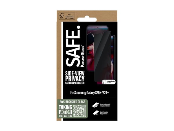 PanzerGlass SAFE. by ® Privacy Screen Protector Samsung Galaxy S25+ | S24+ | Ultra-Wide Fit w. EasyAligner, Samsung, Samsung - Galaxy S25+, Samsung...