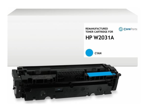 CoreParts - Cyan - kompatibel - tonerpatron (alternativ for: HP W2031A) - for HP Color LaserJet Enterprise M455, MFP M480; Color LaserJet Pro M454,... CoreParts - Cyan - kompatibel - tonerpatron (alternativ for: HP W2031A) - for HP Color LaserJet Enterprise M455, MFP M480; Color LaserJet Pro M454,...