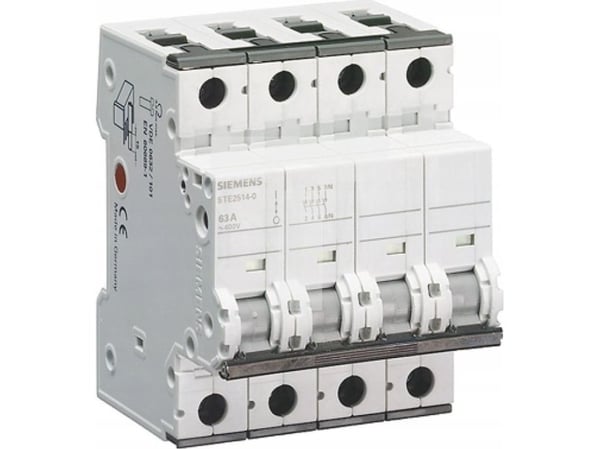 Harmaa 4-nastainen 63 A 4 x liittimet 400 V/AC Siemens 5TE25140