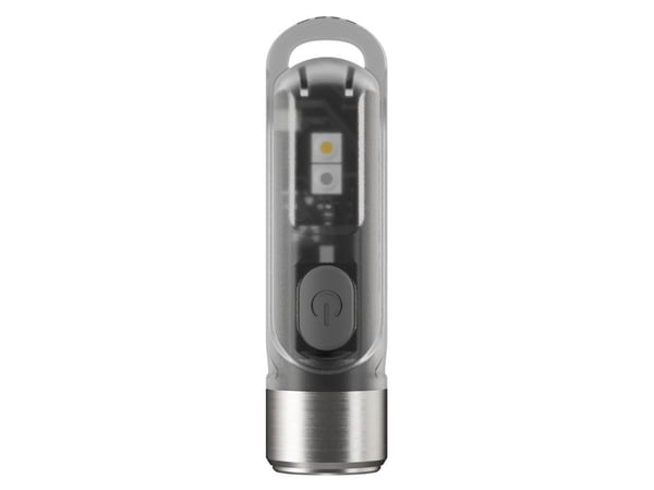 Nitecore TIKI GITD BLUE, Nøkkelringslommelykt, Grå, Polykarbonat (PC), Rustfritt stål, Knapper, 1 m, IP66