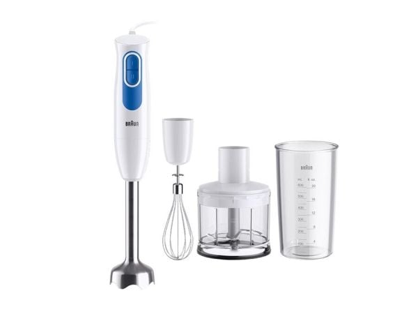 Braun MultiQuick 2 MQ20236MWH, Stav Mikser, 0,5 l, 1,2 m, 600 W, Blå, Hvit