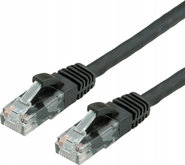 VALUE Cat6a 1.5m, 1,5 m, Cat6a, U/UTP (UTP), RJ-45, RJ-45, Musta