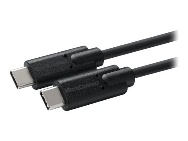 MicroConnect - USB-kabel - 24 pin USB-C (hann) til 24 pin USB-C (hann) - USB 3.2 Gen 2 - 20 V - 5 A - 25 cm - USB Power Delivery (100 W), 4K 60Hz s...