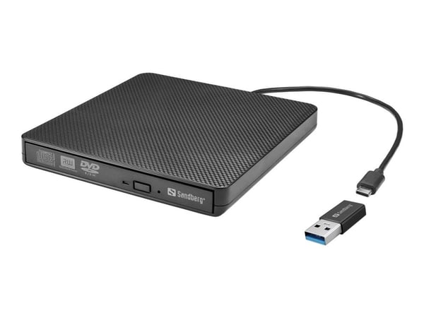 Sandberg - Platestasjon - DVD±RW (±R DL) / DVD-RAM - USB-C - ekstern