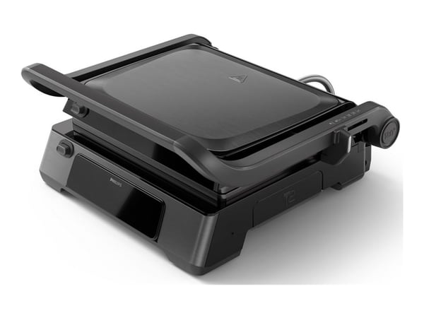 Philips 7000-serien kontaktgrill, svart, rektangulær, touch, 220 °C, hengslet lokk, låselokk, 180 °