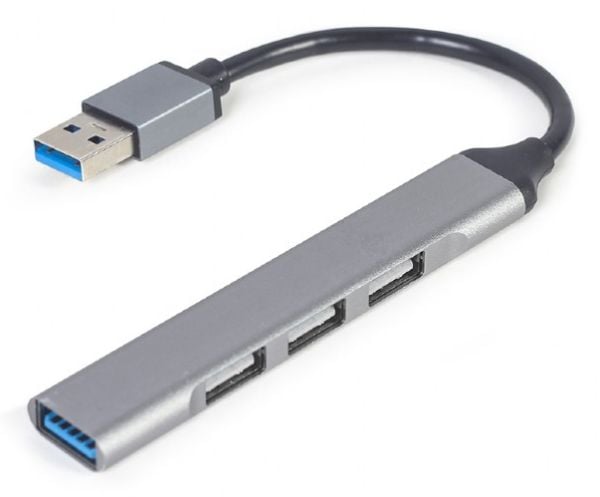 Gembird - Hub - 4-port, silver - 1 x USB 3.1 Gen 1 + 3 x USB 2.0 - stasjonær