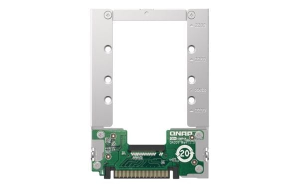 QNAP QDA-UMP4A, U.2, M.2, U.2, Hankoppling, Multifärg, NAS / Storage server, 69,8 mm