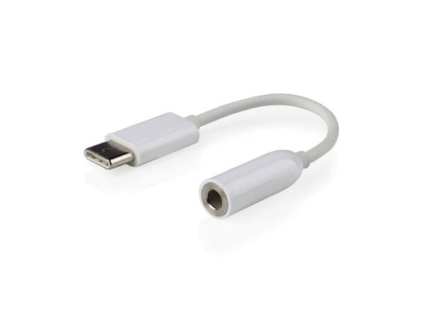 Cablexpert - USB-C til hodetelefons-jakkadapter - USB-C hann til mini-phone stereo 3.5 mm hunn - 10 cm - hvit