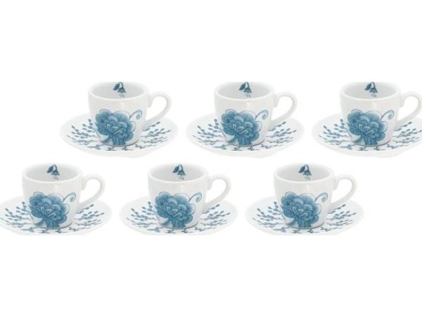 Npc Polska ROSE&TULIPANI ONIRIA 6 kaffekopp-set med skåler 90 ml Npc Polska ROSE&TULIPANI ONIRIA 6 kaffekopp-set med skåler 90 ml