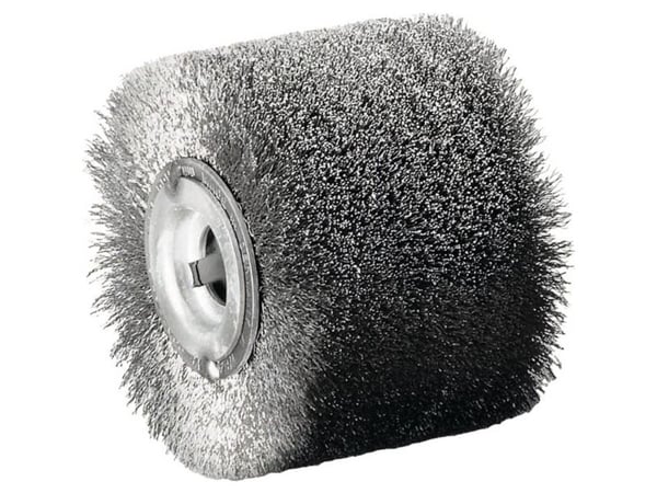 Lessmann 323.348.19 slipevalser i rustfri ståltråd - rundbørste Ø100x70 mm 0,2 mm tråd Bo19,2 mm diameter, 100 mm, 1 stk