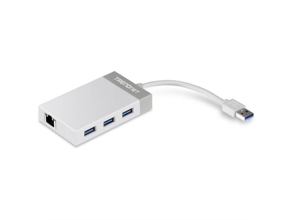 TRENDnet TU3-ETGH3 - Nettverksadapter - USB 3.0 - Gigabit Ethernet + USB 3.0 x 3