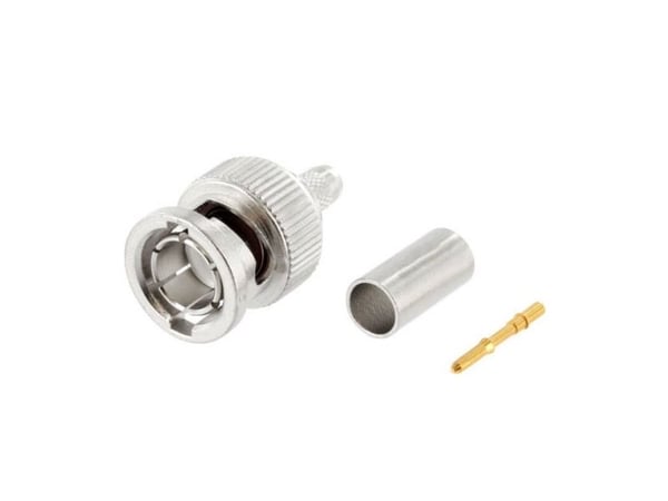 Telegärtner 100023508 100023508 HDTV-BNC-liitin Pistoke, suora 75 Ω 1 kpl