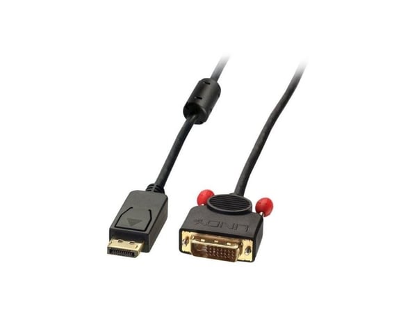 Lindy 41489, 0,5 m, DisplayPort, DVI-D, Hankoppling, Hankoppling, 1920 x 1200 pixlar