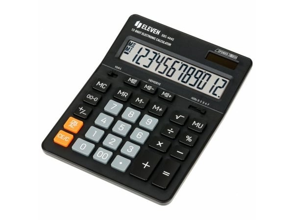 Laskin ELEVEN SDC-444S, 12-numeroinen näyttö