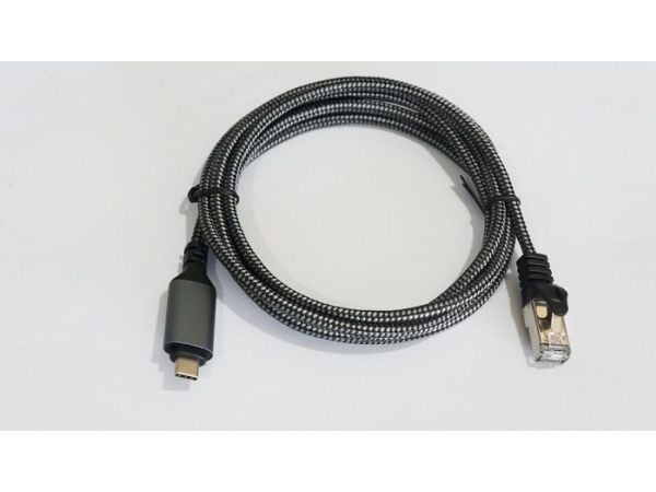 !TB RJ-45 - USB C kaapeli 2 m kat.6, 1 Gbit