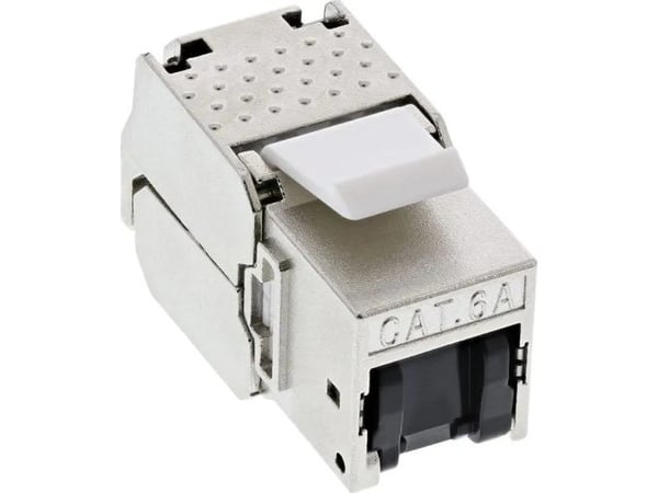 InLine 76202C, Hvit, RJ-45, 10GBase-T, Cat6a, 500 MHz, 30 mm