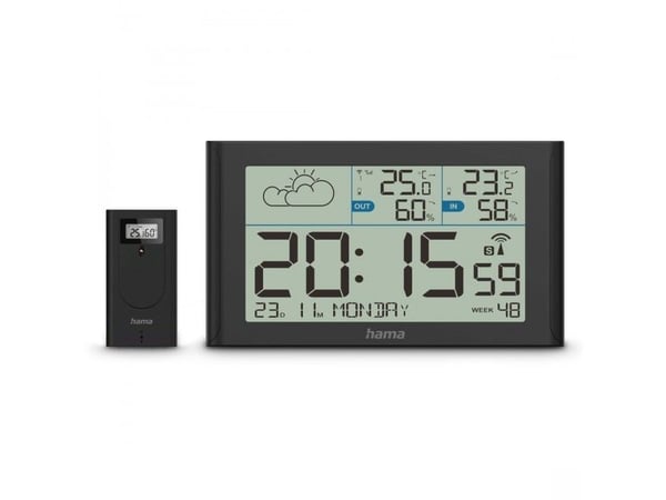 Hama 00222216, Svart, Inne hygrometer, Inne Termometer, Utendørs Fuktighetsmåler, Utendørs Barometer, Hygrometer, Termometer, Hygrometer, Termomete...