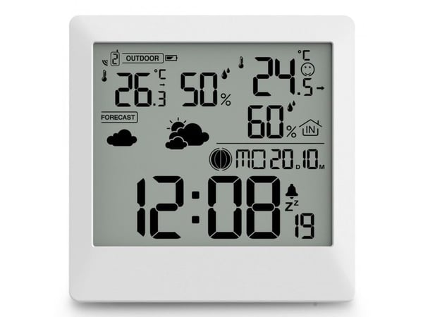 Hama 00222238, Hvit, Inne hygrometer, Inne Termometer, Utendørs Fuktighetsmåler, Utendørs Barometer, Hygrometer, Termometer, Hygrometer, Termometer...
