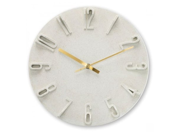 Hama Corfu, vegg, kvartsklokke, rund, beige, batteri, AA
