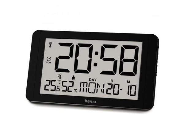 Hama 00222215, Bord, Digital klokke, Rektangel, Svart, Plast, -10 - 50 °C