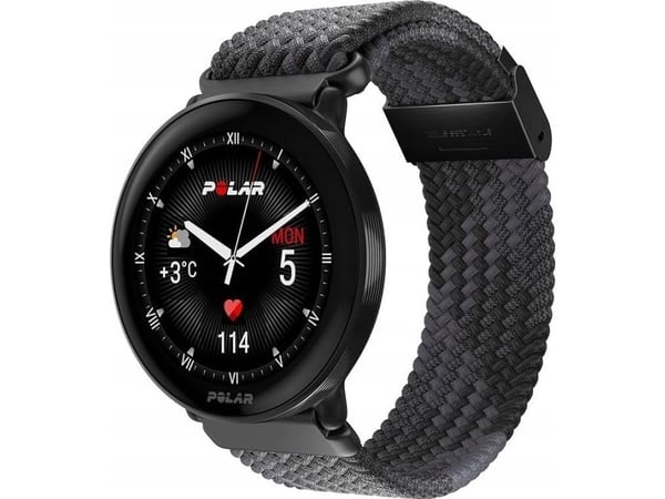 Polar Ignite 3 S-L älykello, musta/musta punottu