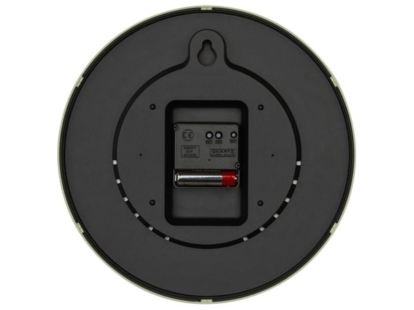 TFA-Dostmann 60.3550.10, Vegg, Analoge klokker, Rund, Grå, Plast, Glass